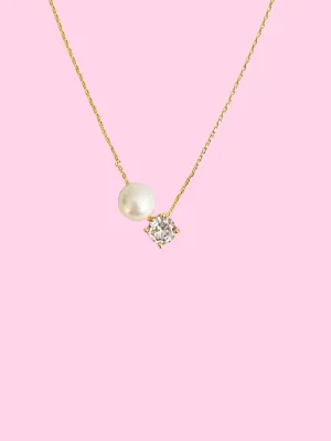 Pearl & Diamond Necklace