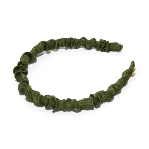 PINE GREEN JESSIE SILK HEADBAND
