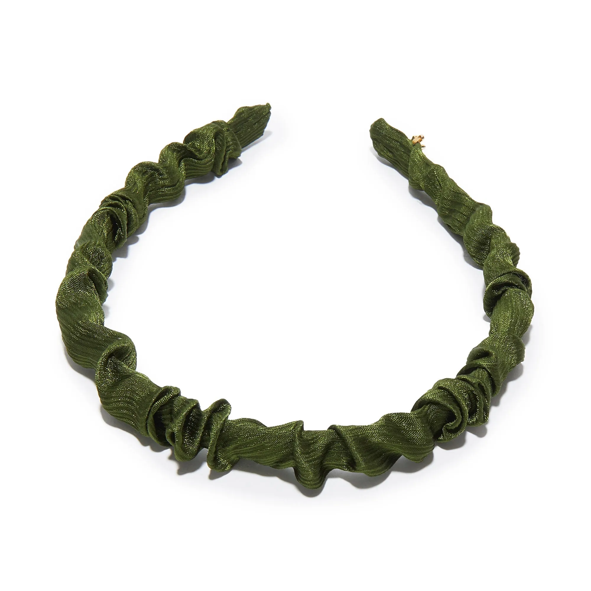 PINE GREEN JESSIE SILK HEADBAND