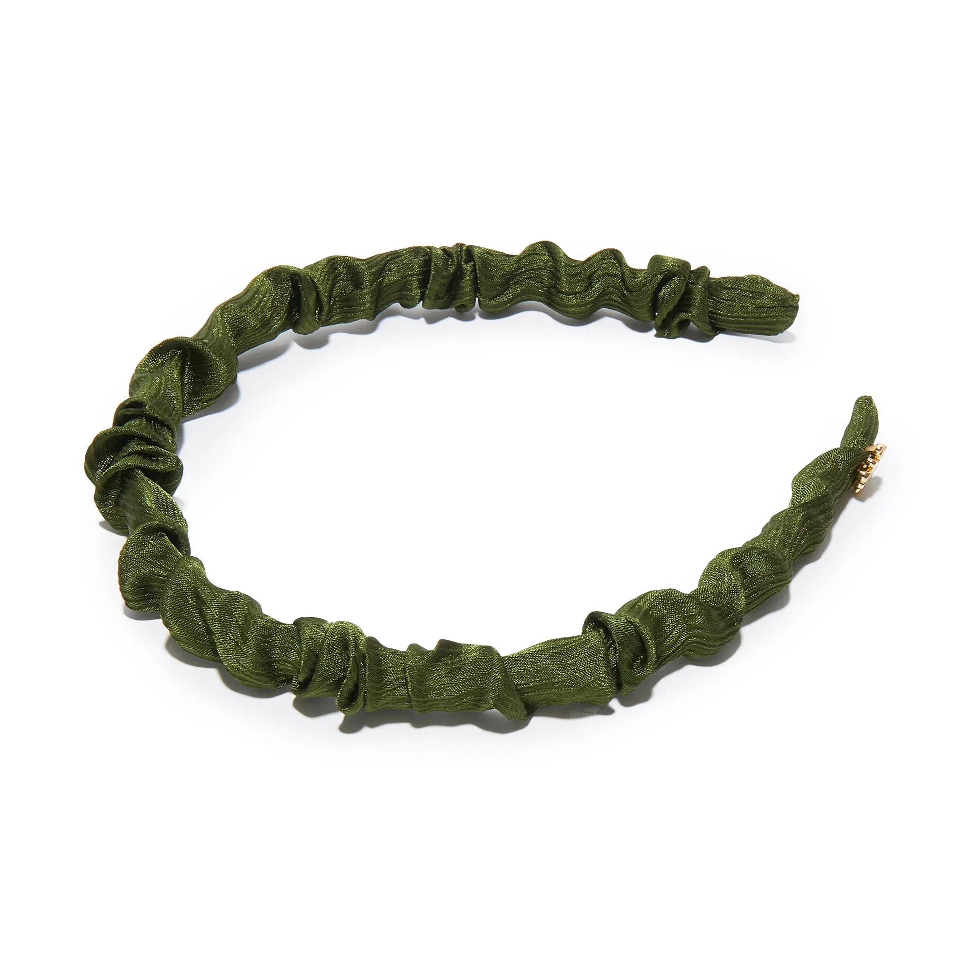 PINE GREEN JESSIE SILK HEADBAND
