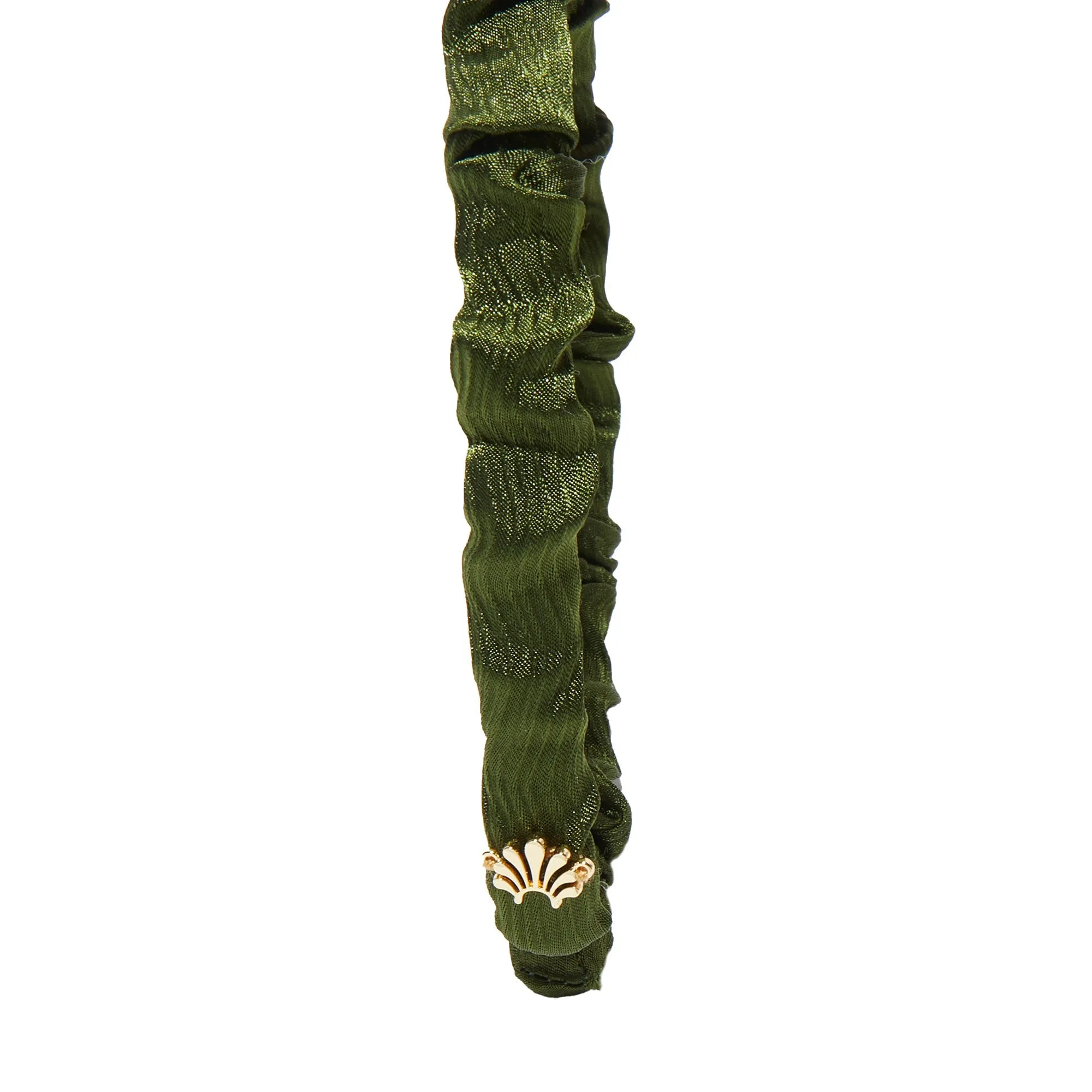 PINE GREEN JESSIE SILK HEADBAND
