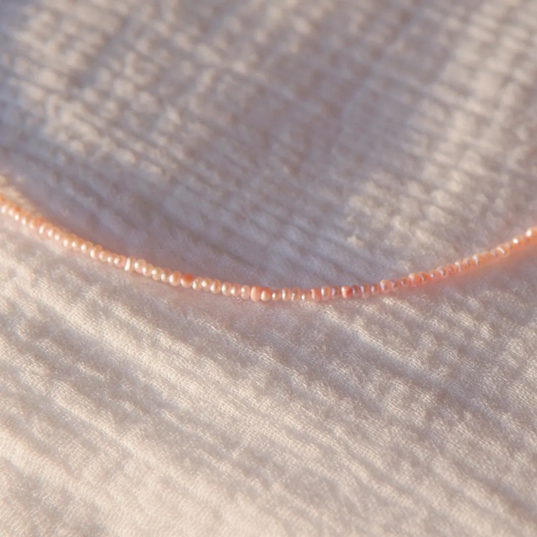 Pink Freshwater Seed Pearl Necklace