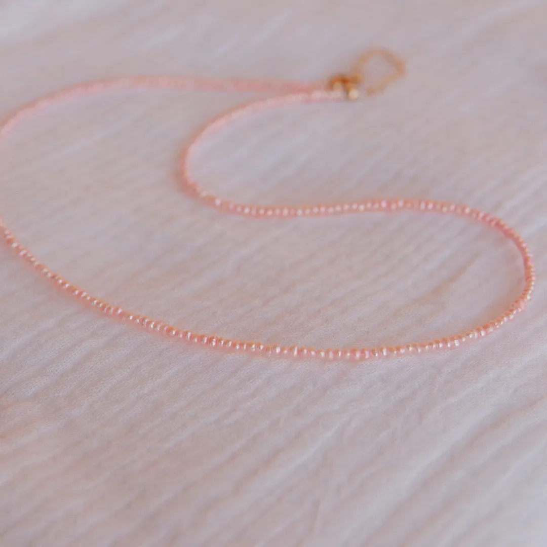 Pink Freshwater Seed Pearl Necklace