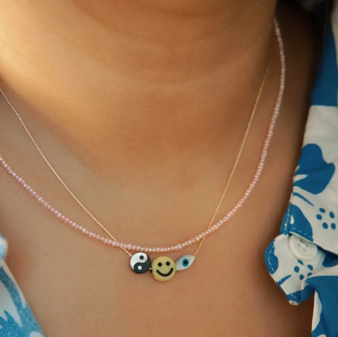 Pink Freshwater Seed Pearl Necklace