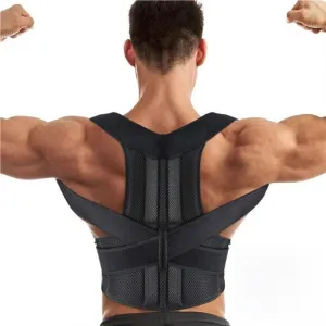 Plus Size Adjustable Scoliosis Corrector Women Men Full Back Brace Shoulder Neck Clavicle Spine Support Waist Orthopedic Corset Hunchback Corrector XS-5XL