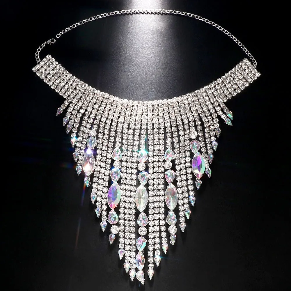 Pre Order:  Exaggerated Ethnic Tassel Clavicle Chain Necklace