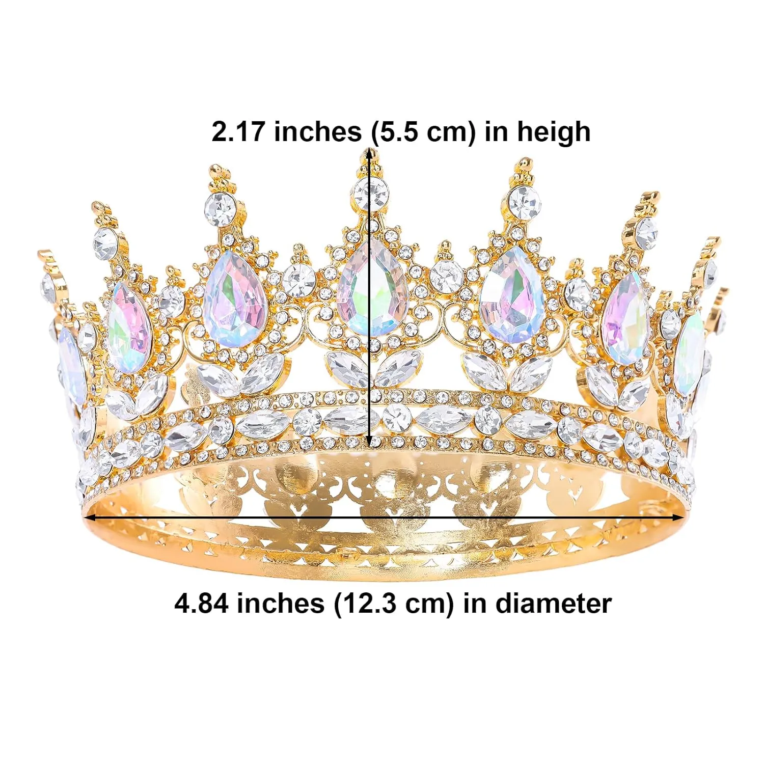 Queen Crown for Women Crystal Tiara for Girl Rhinestone Wedding Headband for Bride Hair Accessories for Costume Birthday Party Prom Gifts