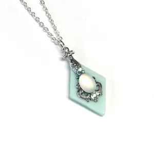Seafoam Green  Necklace - 18 inch Chain