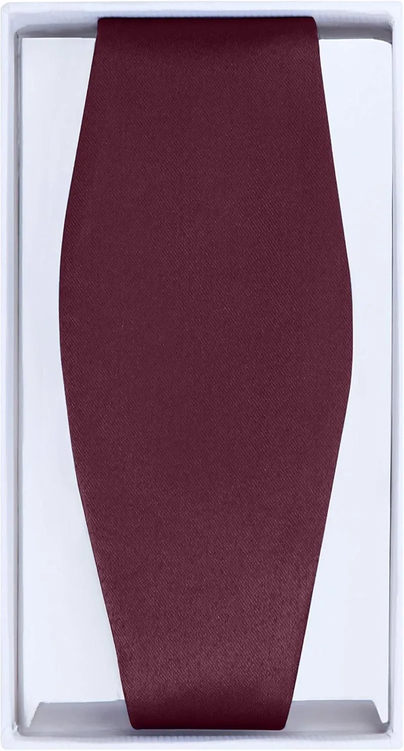 S.H. Churchill & Co. Men's Self-Tie Satin Bow Tie - Faux Silk for Wedding Tuxedo