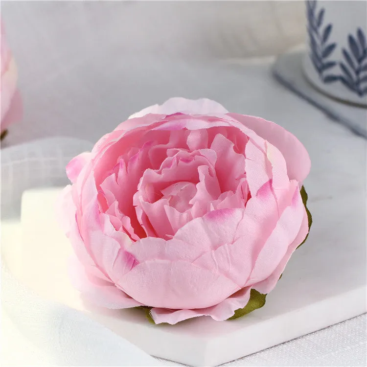 Silk Peony Flower Heads 50 Bulk for DIY Crafts Wedding Decor