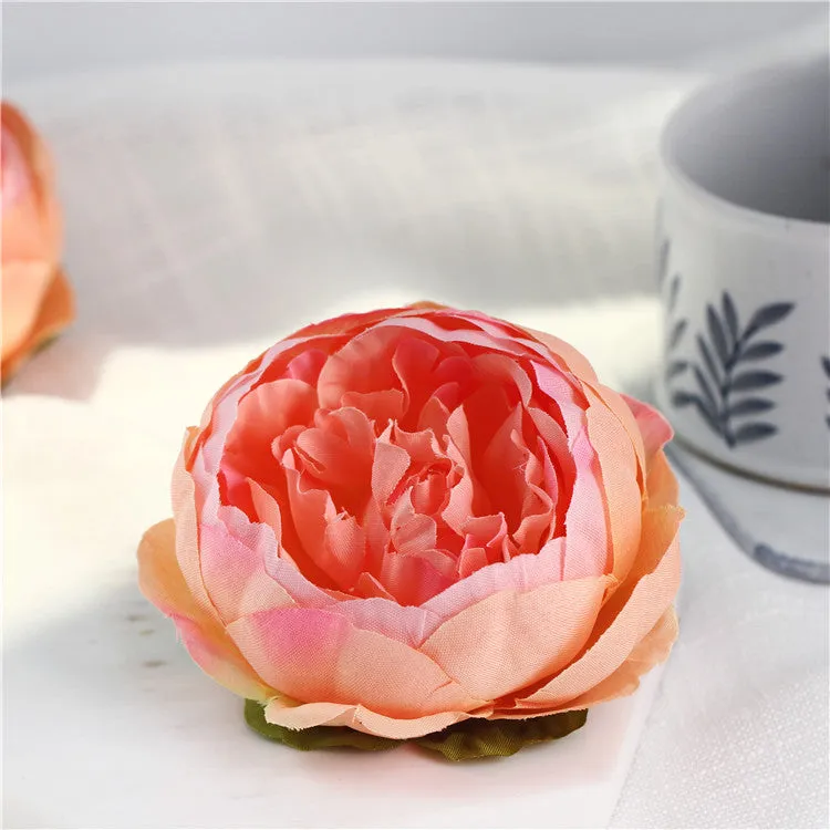 Silk Peony Flower Heads 50 Bulk for DIY Crafts Wedding Decor