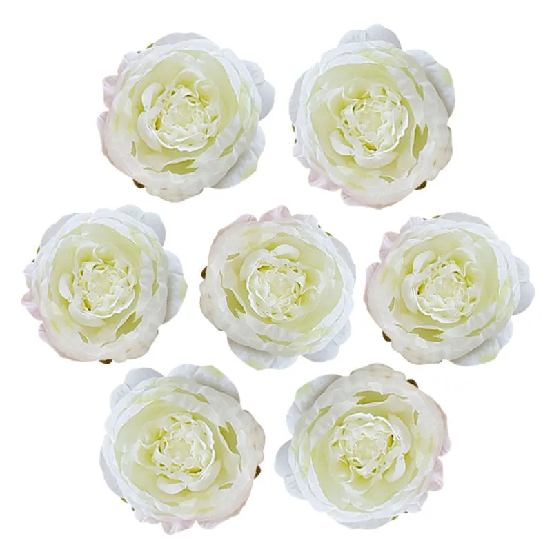 Silk Peony Flower Heads 50 Bulk for DIY Crafts Wedding Decor