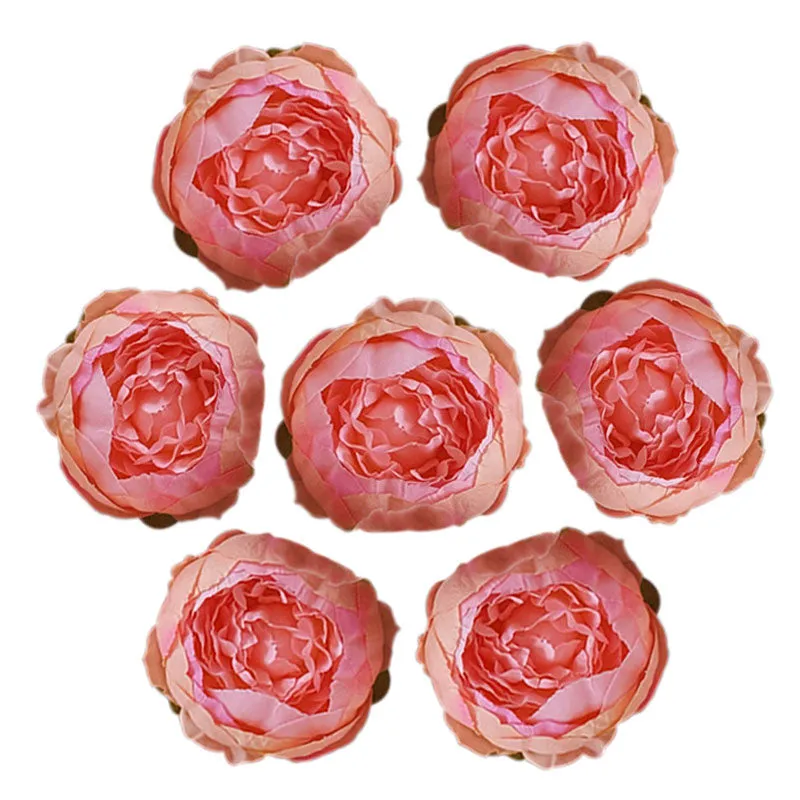 Silk Peony Flower Heads 50 Bulk for DIY Crafts Wedding Decor