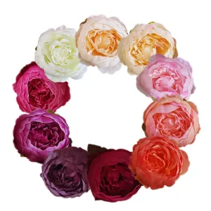 Silk Peony Flower Heads 50 Bulk for DIY Crafts Wedding Decor