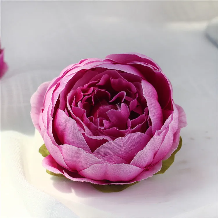 Silk Peony Flower Heads 50 Bulk for DIY Crafts Wedding Decor