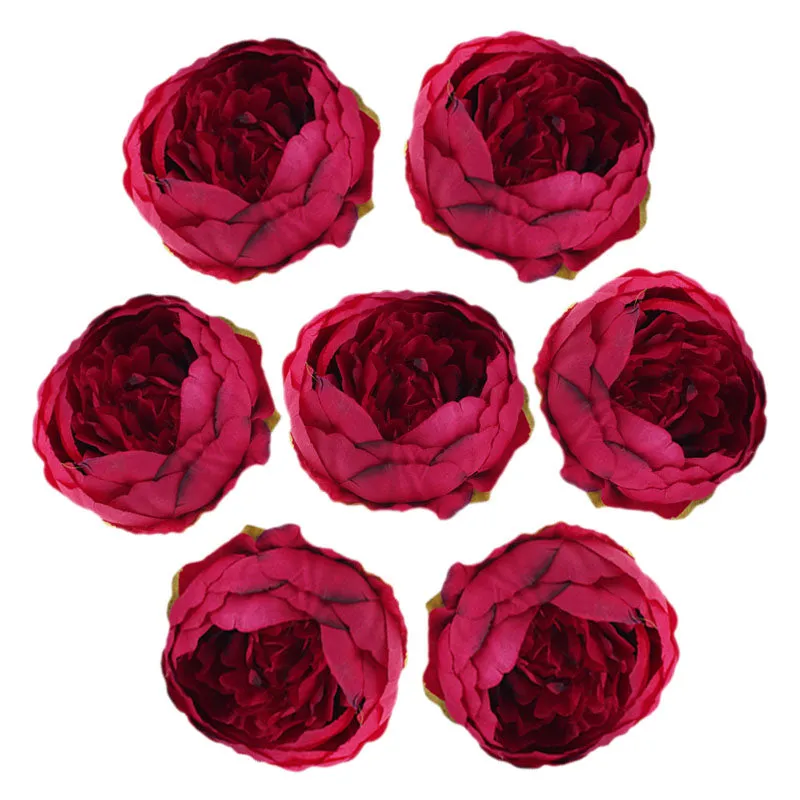 Silk Peony Flower Heads 50 Bulk for DIY Crafts Wedding Decor