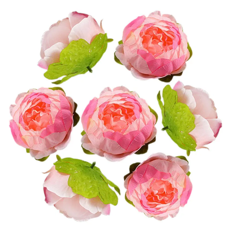 Silk Peony Flower Heads 50 Bulk for DIY Crafts Wedding Decor