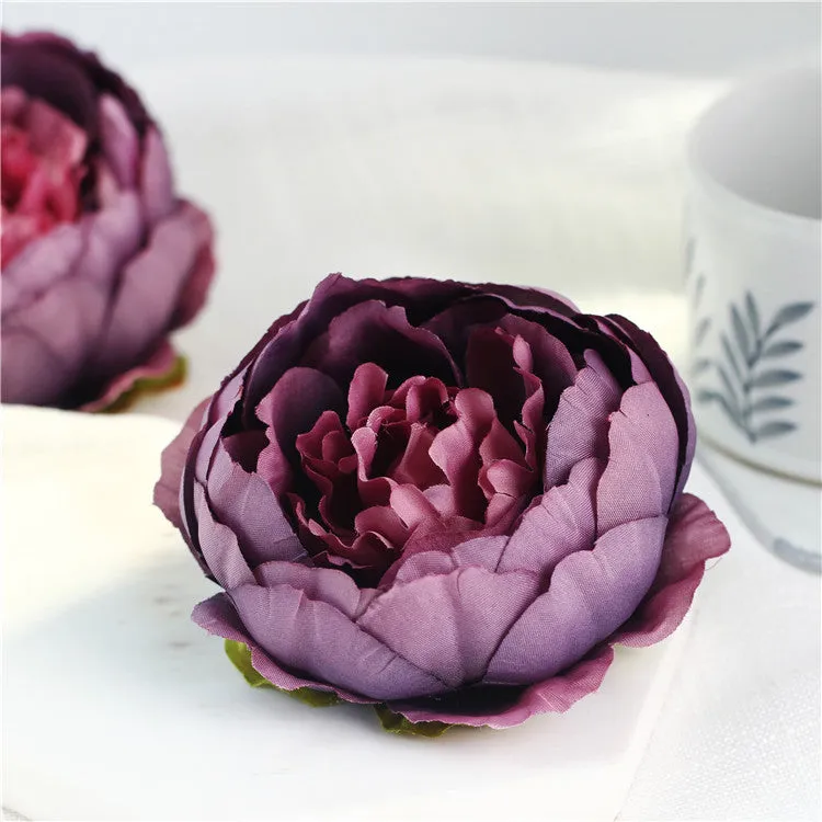 Silk Peony Flower Heads 50 Bulk for DIY Crafts Wedding Decor
