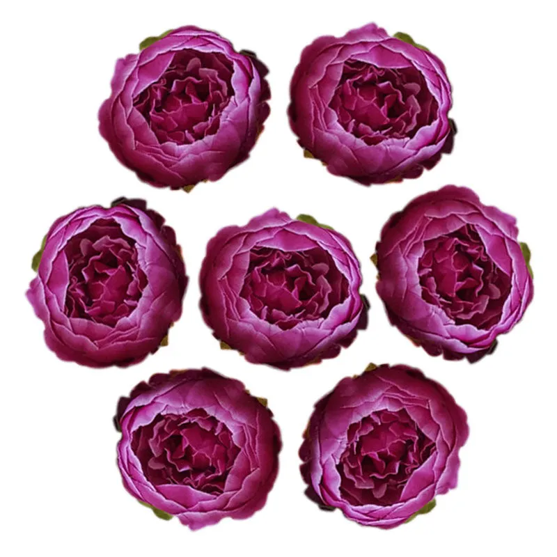 Silk Peony Flower Heads 50 Bulk for DIY Crafts Wedding Decor