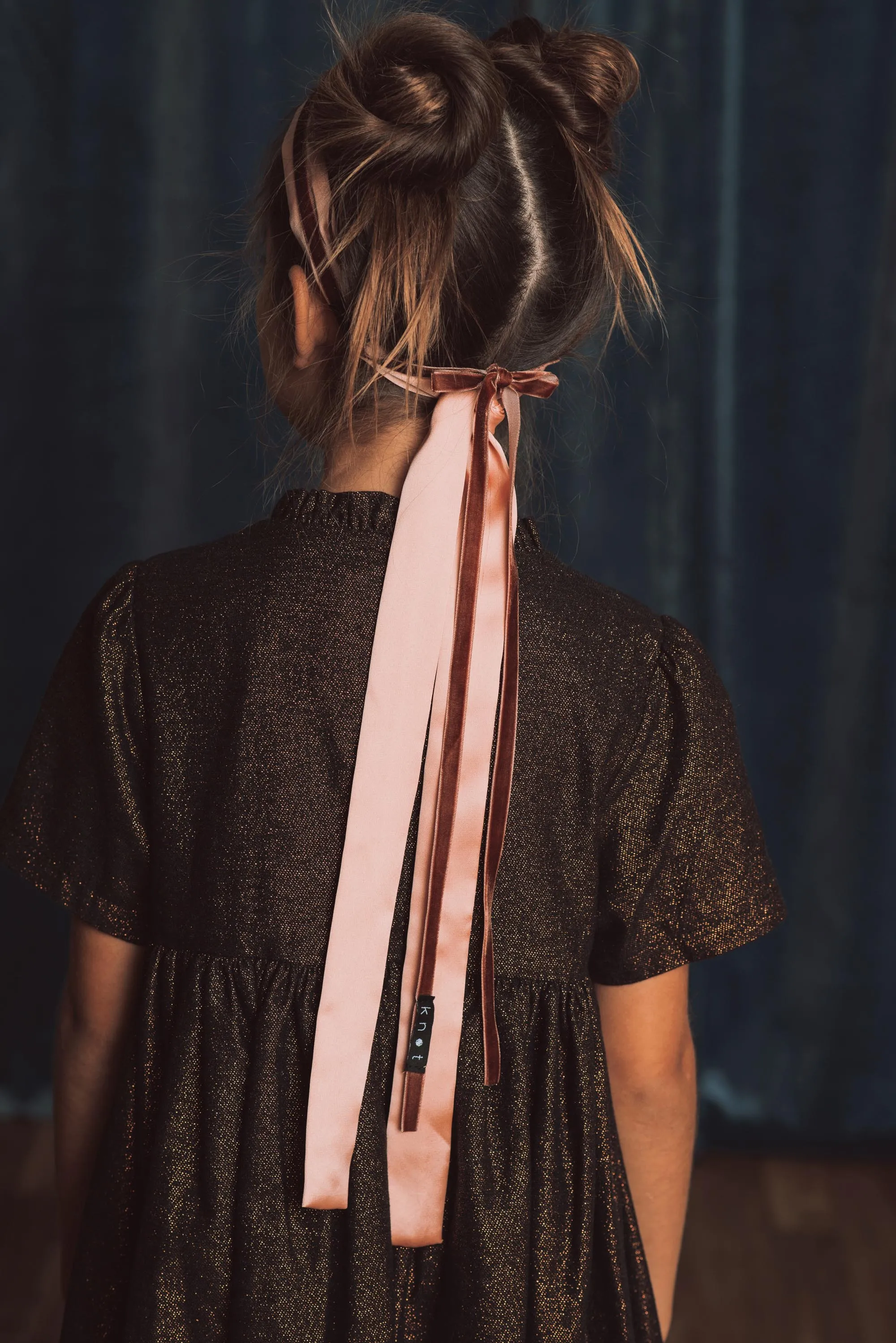 SILK   VELVET RIBBON HEADBAND // Puff Pink