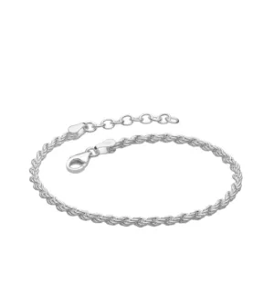 Silver Rope Twist Bracelet
