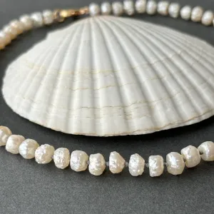 simple rosebud pearl necklace