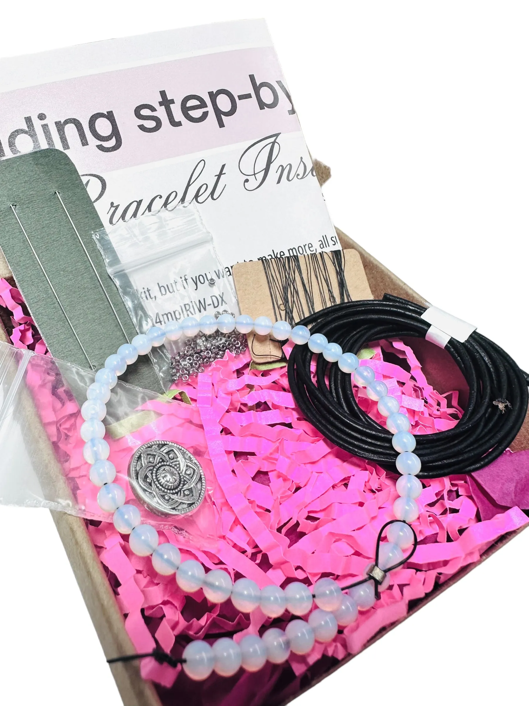 Single Wrap Bracelet Kit-DIY kit, Gemstone Bracelet Beading Kit, Beading Kit, DIY