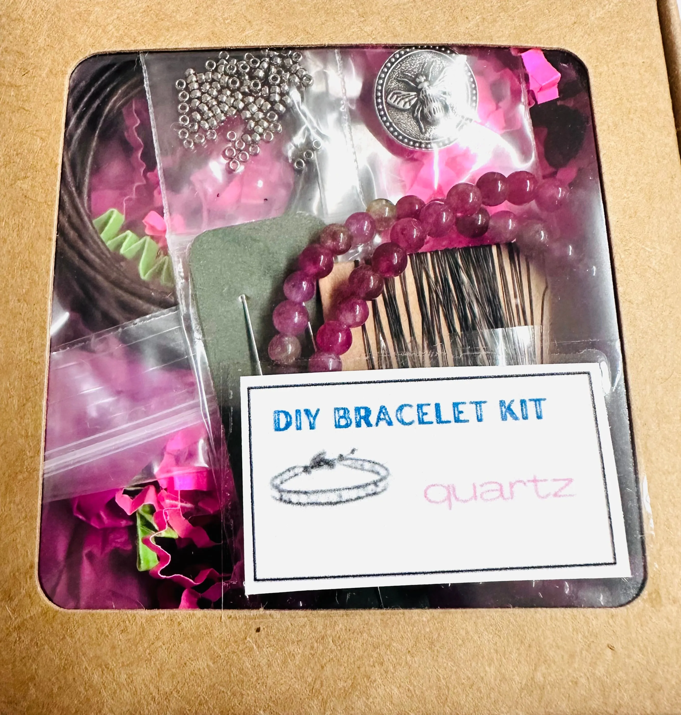 Single Wrap Bracelet Kit-DIY kit, Gemstone Bracelet Beading Kit, Beading Kit, DIY