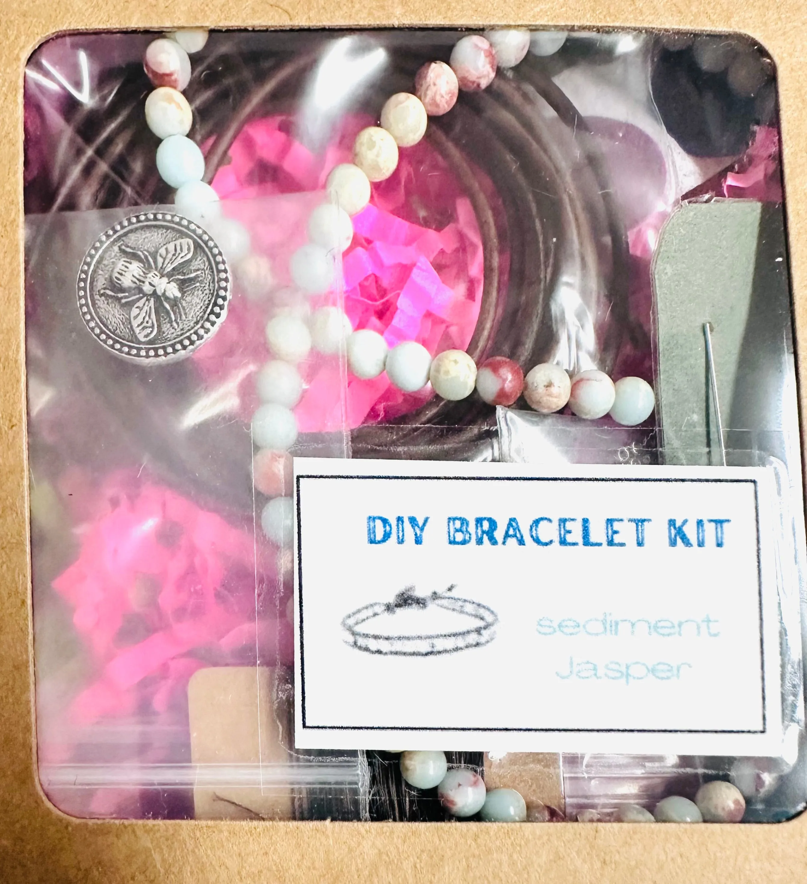 Single Wrap Bracelet Kit-DIY kit, Gemstone Bracelet Beading Kit, Beading Kit, DIY