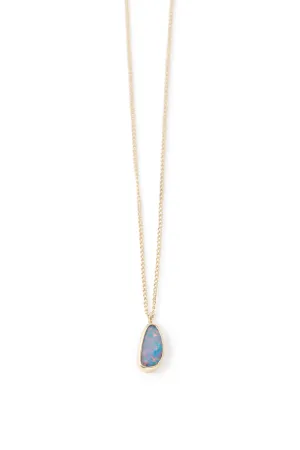 Small Bezel Set Opal Necklace