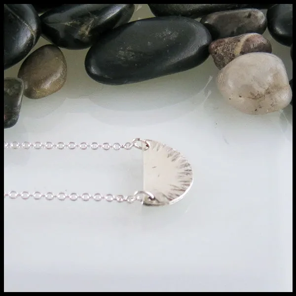 Small Half-Moon Sunburst Bar Pendant