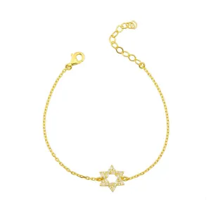 Small Nessa Baguettes Magen David Bracelet