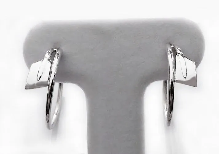 Small Rowing Hatchet Oar 22mm Hoop Earrings