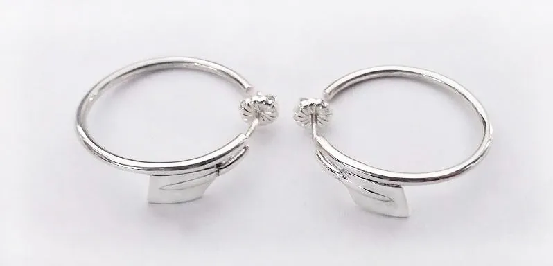 Small Rowing Hatchet Oar 22mm Hoop Earrings