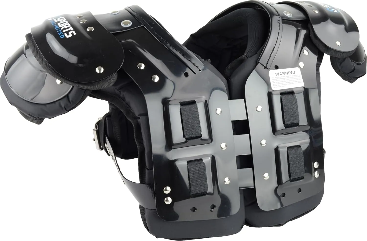 Sports Unlimited Adult Football Shoulder Pads, Mens Shoulder Pads for Football (Stealth/Xcalibur)