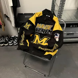 Toleet 90s streetwear Autumn New All-Match Street Embroidery Motorcycle Jacket Men's and Women's Contrast Color Loose Niche Baseball Uniform Jacket