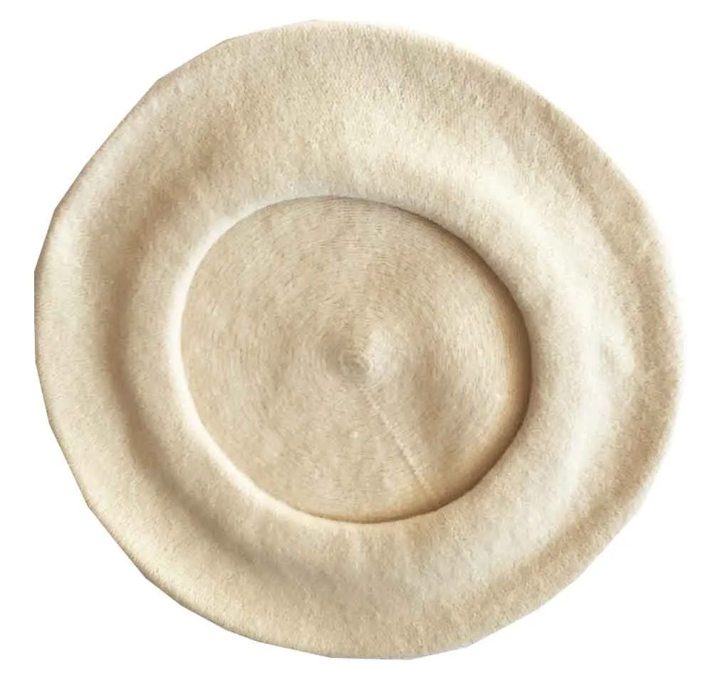 *Traditional 11" French Wool Beret, FQH, Made in Europe