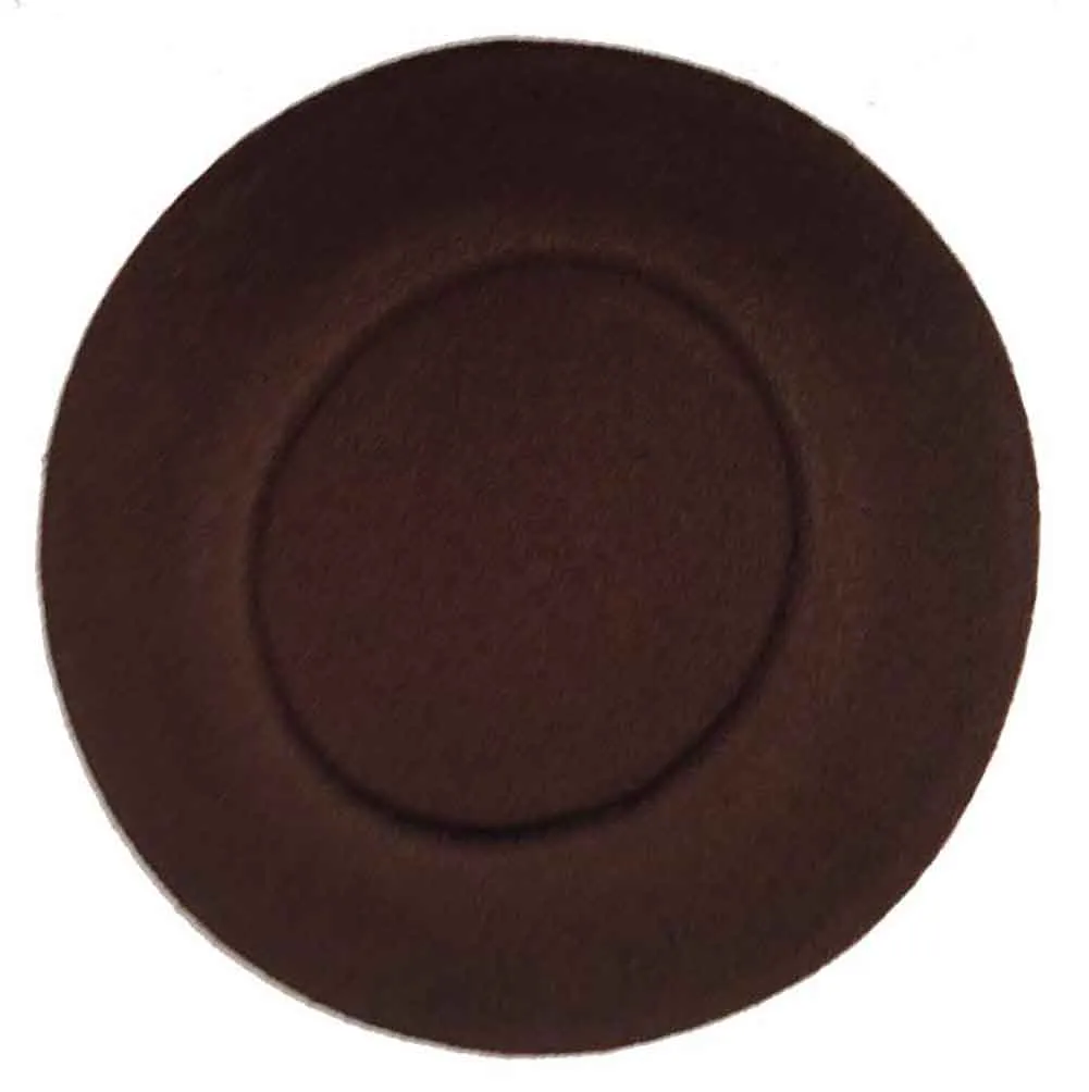 *Traditional 11" French Wool Beret, FQH, Made in Europe