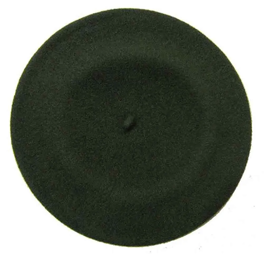 *Traditional 11" French Wool Beret, FQH, Made in Europe