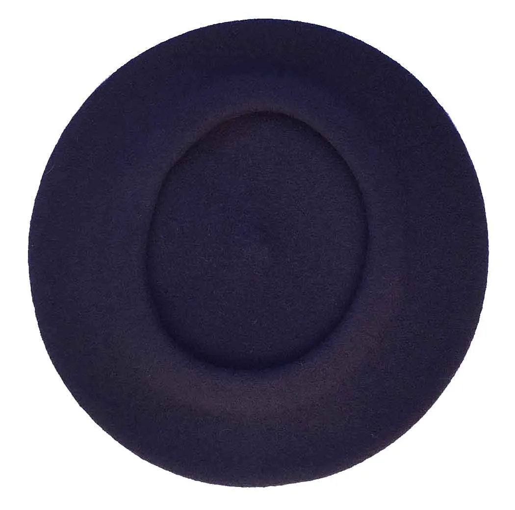 *Traditional 11" French Wool Beret, FQH, Made in Europe