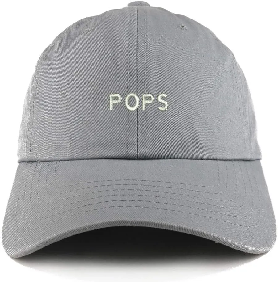 Trendy Apparel Shop Pops Embroidered Solid Adjustable Unstructured Dad Hat