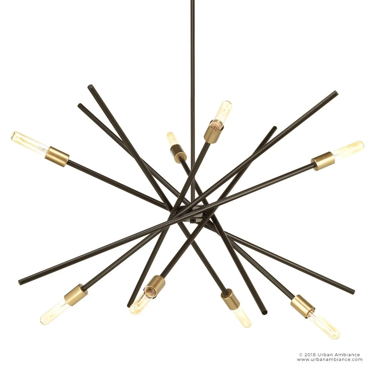 UHP2070 Modern Industrial Chandelier, 19-5/8"H x 42-3/8"W, Olde Bronze Finish, Miami Collection