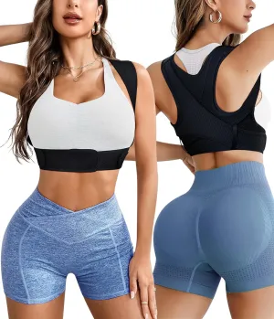 URSEXYLY Posture Corrector for Women and Men Adjustable Upper Back Brace for Clavicle Support,Breathable Back Support Straightener for Back, Shoulder,Neck,Pain Relief(M/L,Black)