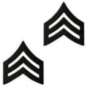 US Army Black Metal Subdued Pin-On Rank