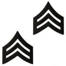 US Army Black Metal Subdued Pin-On Rank