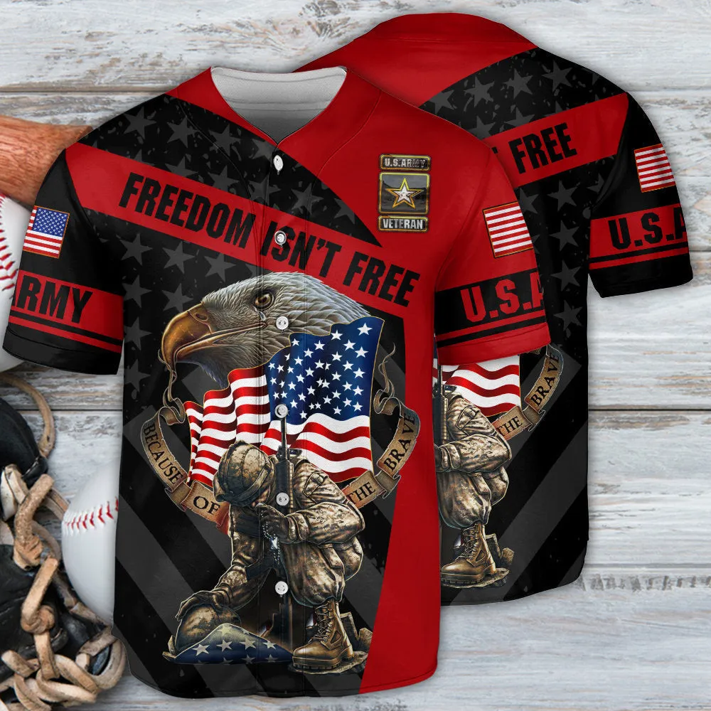 Veteran Freedom Isn't Free Never Forget Memory With Eagle Baseball Jersey