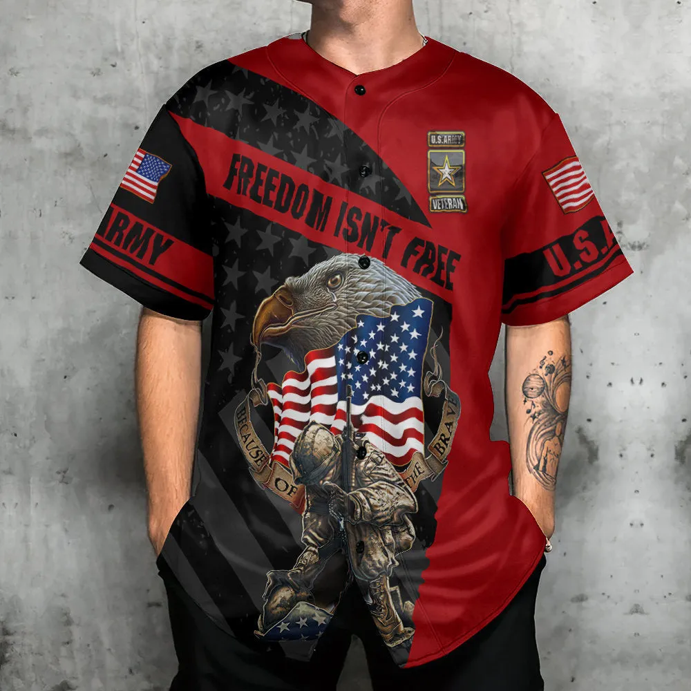 Veteran Freedom Isn't Free Never Forget Memory With Eagle Baseball Jersey