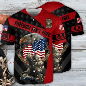 Veteran Freedom Isn't Free Never Forget Memory With Eagle Baseball Jersey