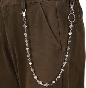 Wallet Dice Chain - Punk Hip Hop Unisex Waist Accessory for Pants/Wallet/Keyring, Gothic Jeans Pocket Chain for All Season Wear