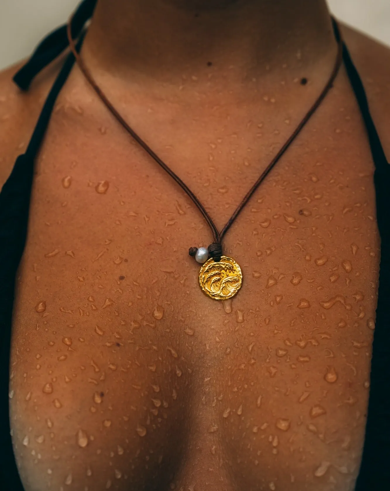 Wave Side Pearl (Gold)